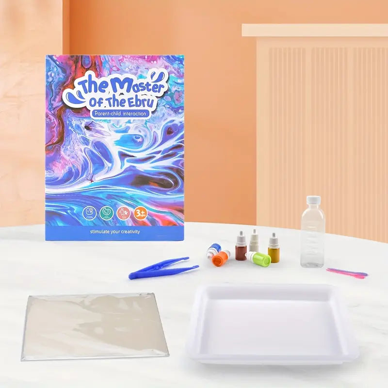 THE MASTER OF THE EBRU WATER MARBLE PAINTING– Creative Art  & Craft Set