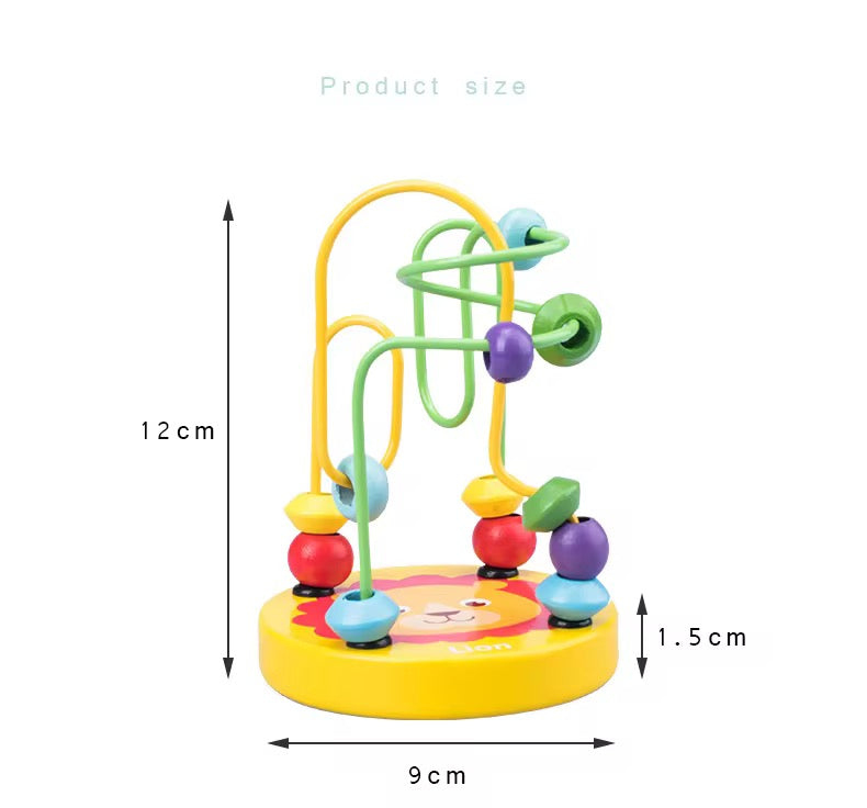 Montessori Wooden Beads Maze Toy | Educational Roller Coaster Puzzle