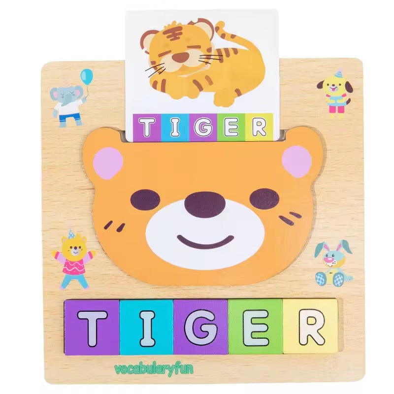 Wooden Spelling Game Toy – Educational Alphabet & Number Puzzle for Kids