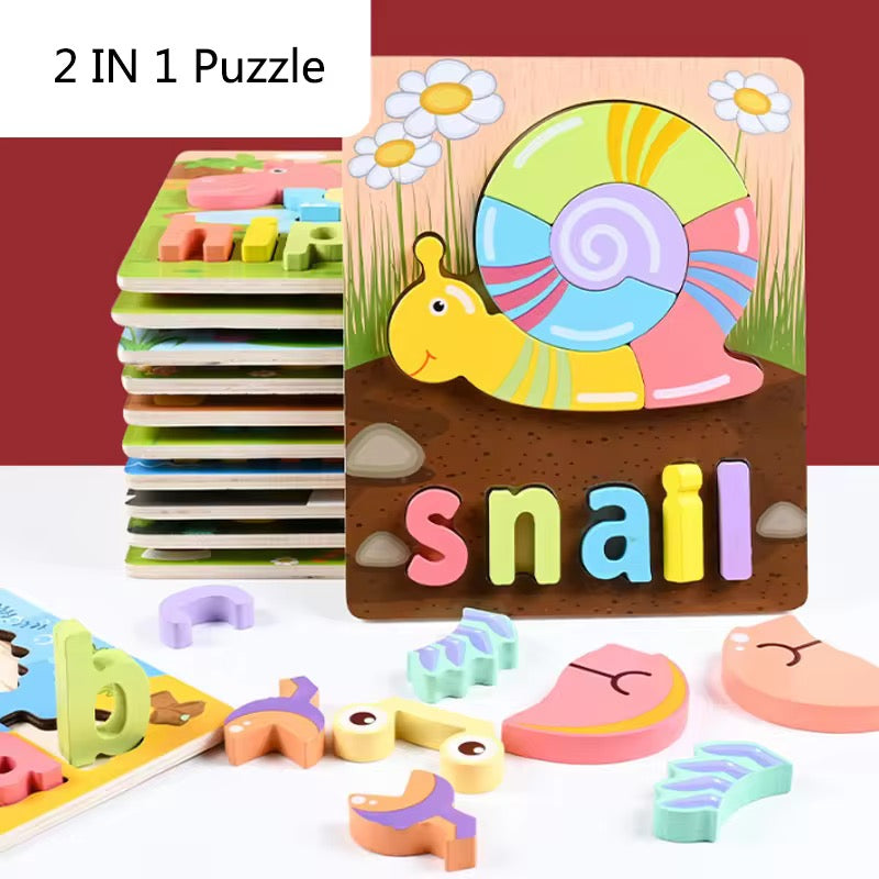 2 in 1 puzzle board for kids – Fun &amp; Educational Learning Toy