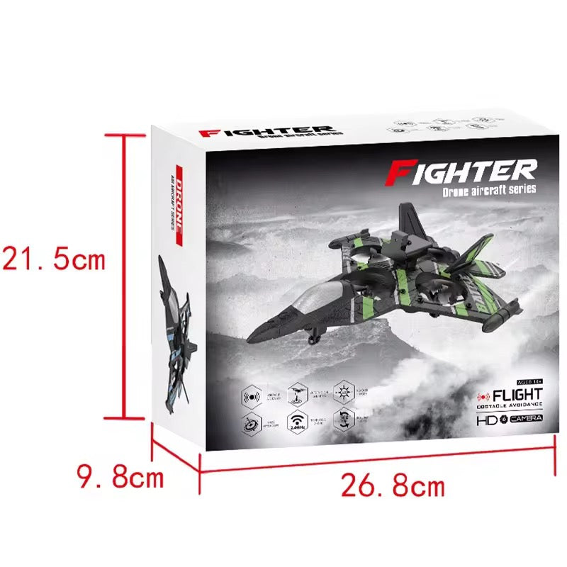 RC Fighter Jet Drone Stunt Plane Aircraft with Lights & 360° Flip