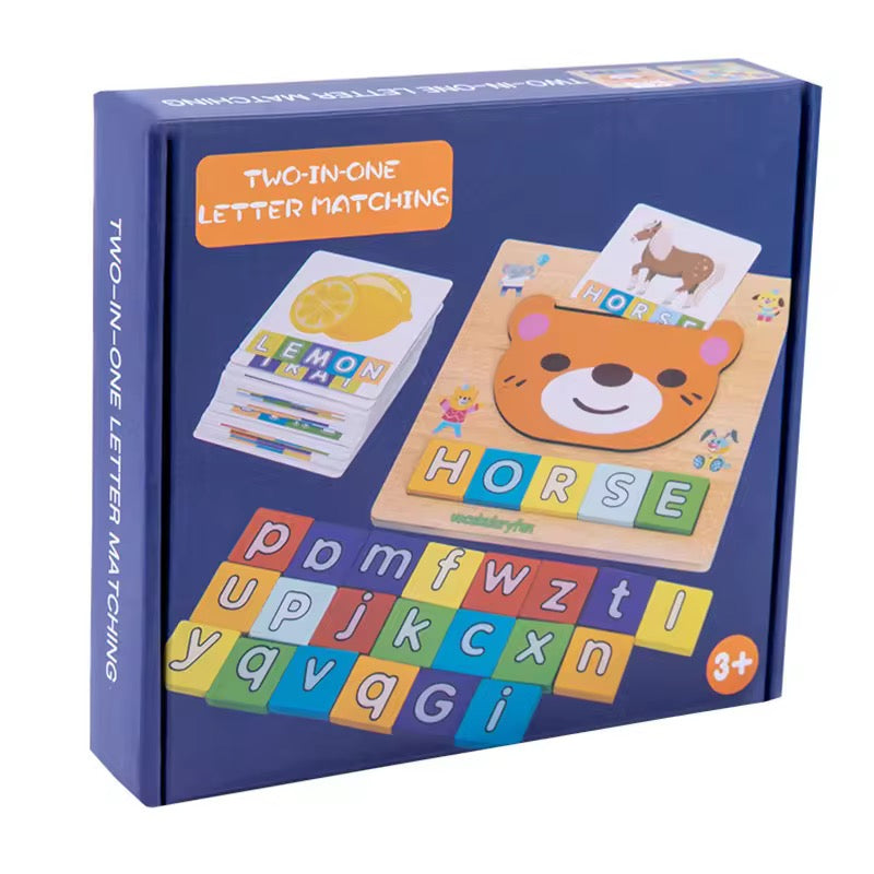 Wooden Spelling Game Toy – Educational Alphabet & Number Puzzle for Kids