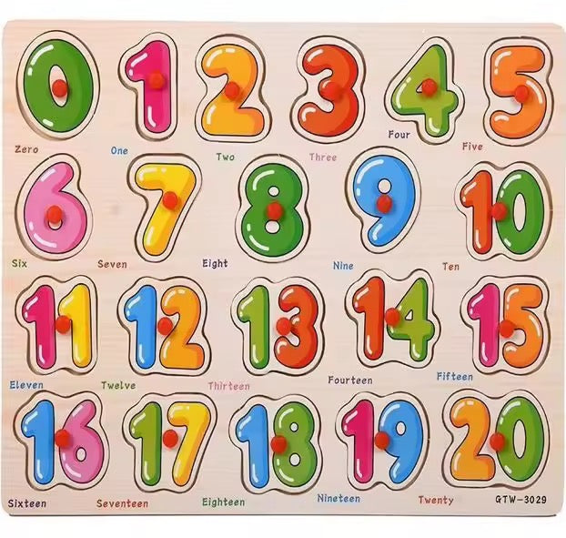 Wooden counting 1 -20 puzzle Board – Educational Number Learning Toy
