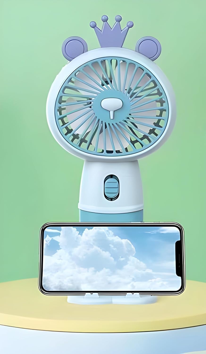 Portable Fan for Kids, Air Cooler Mini Rechargeable Handheld Fan, Child Friendly, Lightweight, Blue - Compact, Safe, and Durable Cooling Solution for Home, School, Travel - Pocket Fan