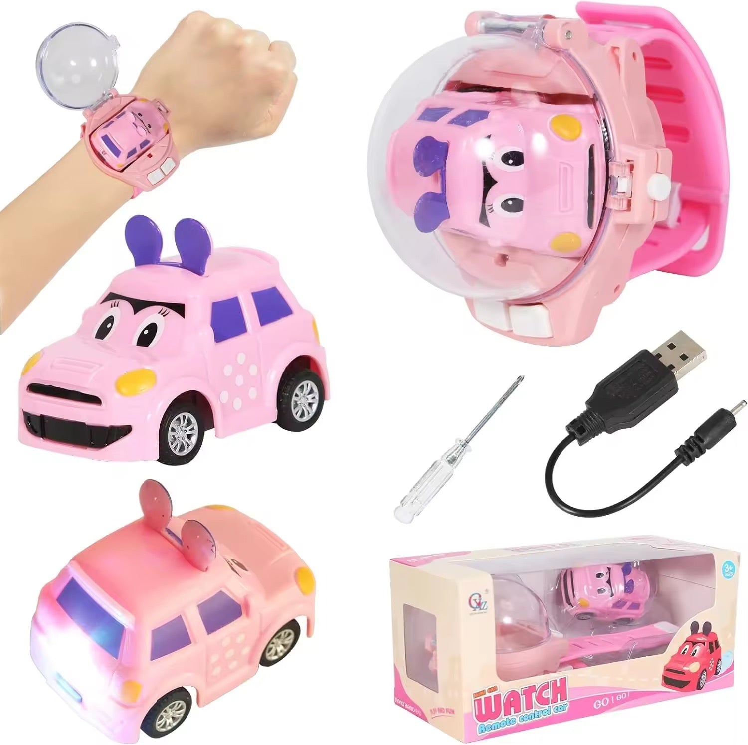 Mini Remote Control Car Watch Toy 2.4 GHz Wrist Racing Car Watch For Kids