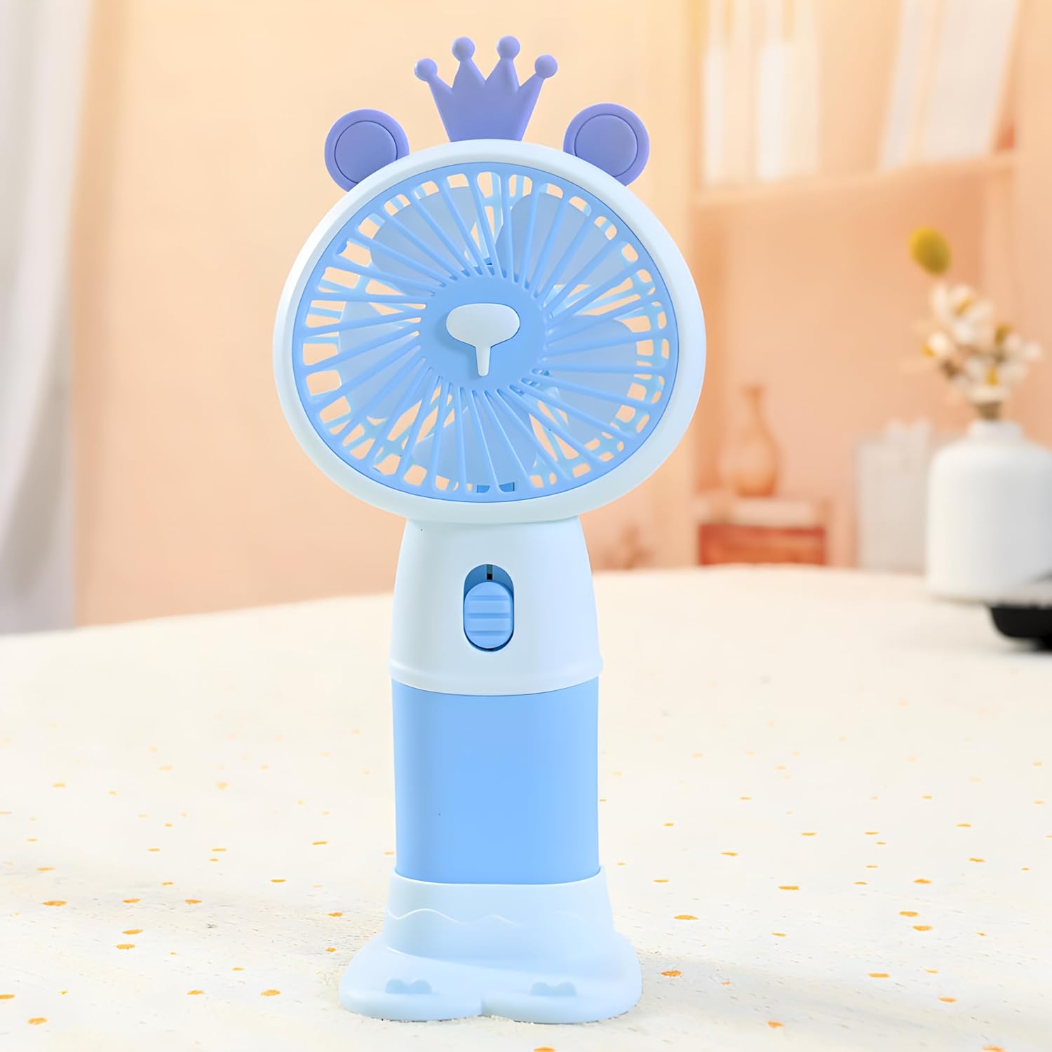 Portable Fan for Kids, Air Cooler Mini Rechargeable Handheld Fan, Child Friendly, Lightweight, Blue - Compact, Safe, and Durable Cooling Solution for Home, School, Travel - Pocket Fan