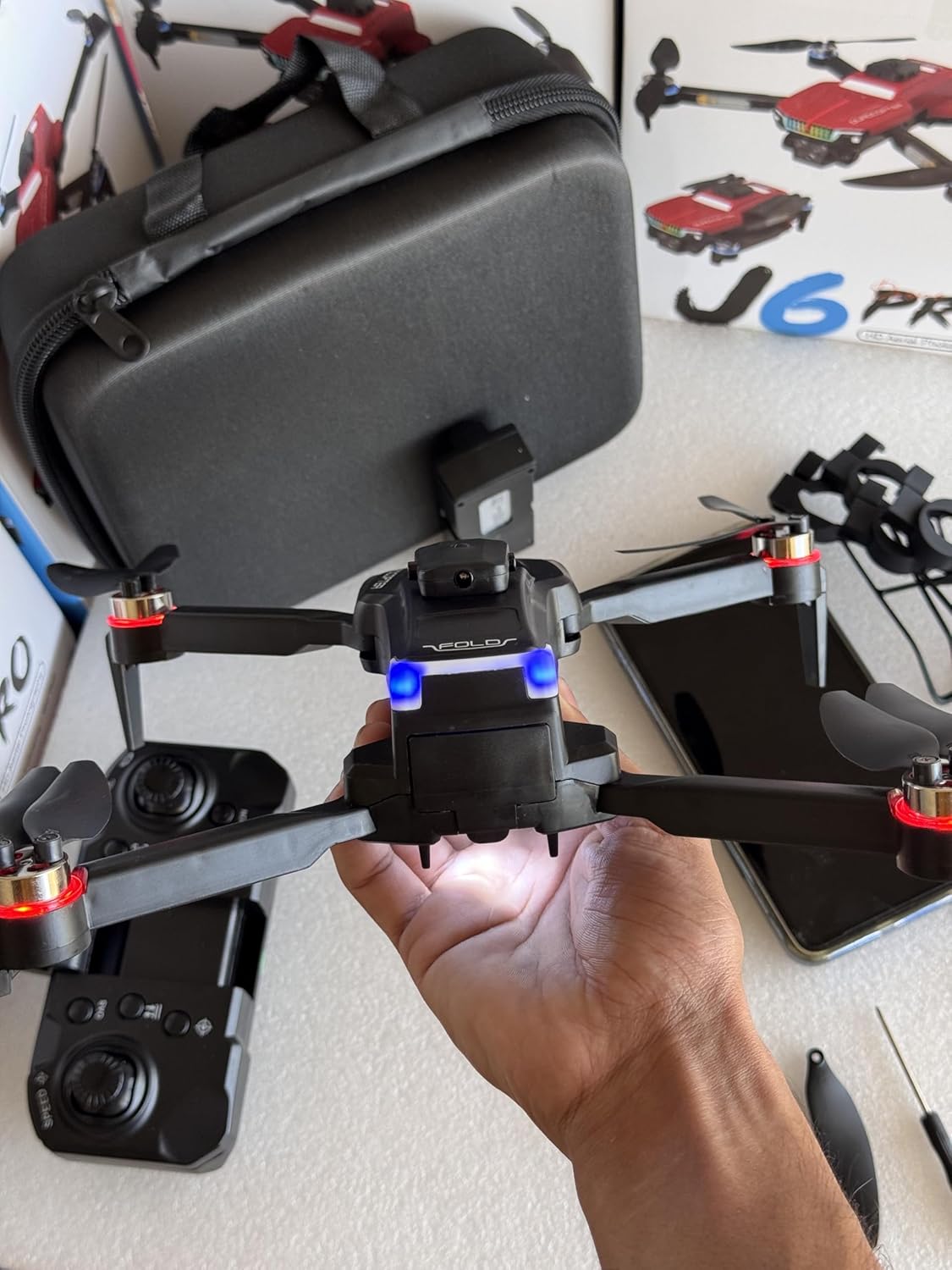 J6 Pro Drone with 720P HD camera and brushless motors