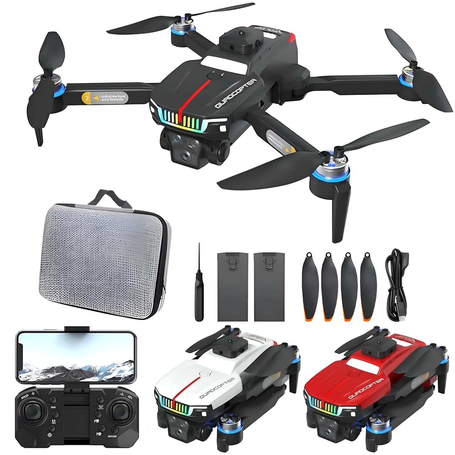 J6 Pro Drone with 720P HD camera and brushless motors