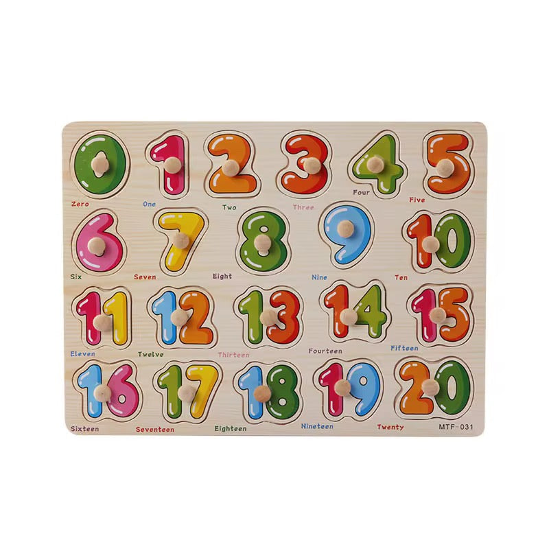 Wooden counting 1 -20 puzzle Board – Educational Number Learning Toy