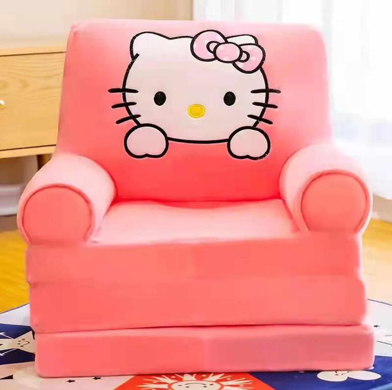 Kids Sofa Bed – Fun Character Design Convertible Foldable Couch