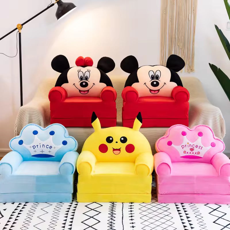 Kids Sofa Bed – Fun Character Design Convertible Foldable Couch