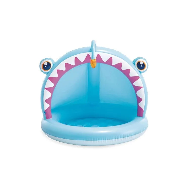 INTEX Baby Fish Pool (50" x 40" x 34") – Fun Shaded Splash Pool for Toddlers