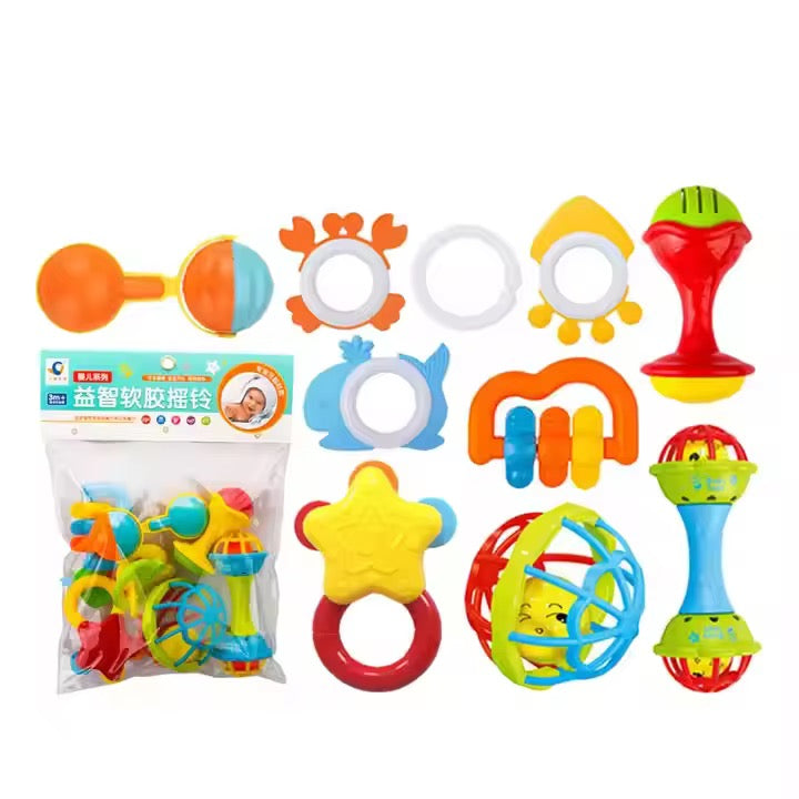 Colorful Plastic Rattle Toy for Babies – Safe & Fun Sensory Play