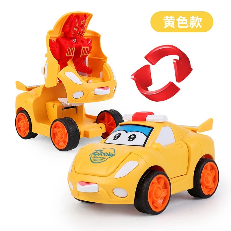 Cartoon Robot Transformer Mini Robot Car – 2-in-1 Transforming Toy
