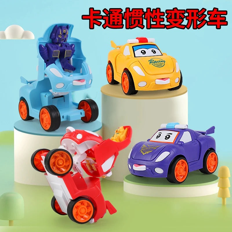 Cartoon Robot Transformer Mini Robot Car – 2-in-1 Transforming Toy