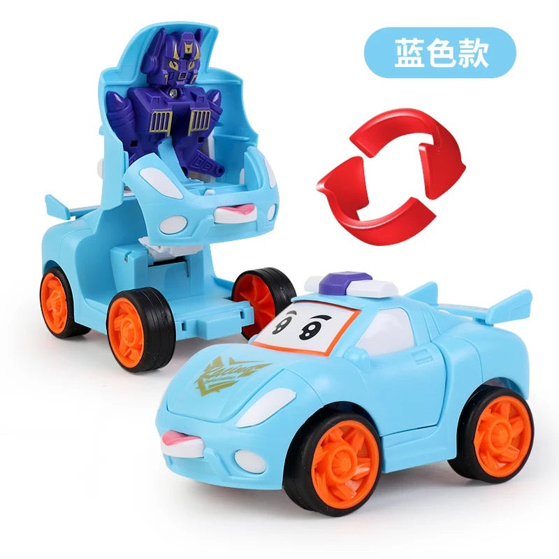 Cartoon Robot Transformer Mini Robot Car – 2-in-1 Transforming Toy