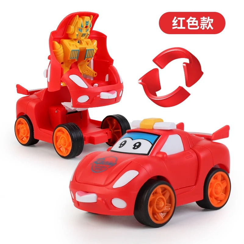 Cartoon Robot Transformer Mini Robot Car – 2-in-1 Transforming Toy