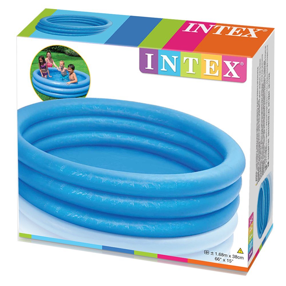 Intex Crystal Blue Pool 66″ X 15″ – Extra Large Family Splash Pool for Kids