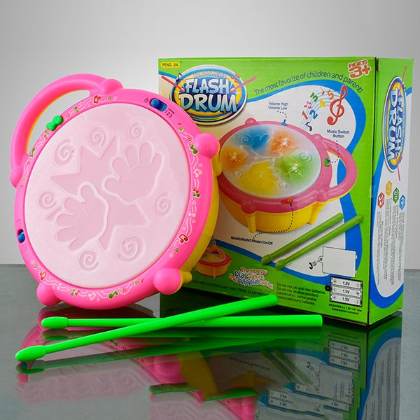 Flash Drum Toy for Kids – Interactive Musical Drum with Lights, Sounds, 3 Game Modes &amp; Volume Control